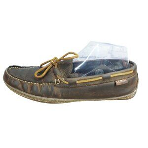 LL Bean Handsewn Slippers Flannel Lined Acorn Size 8 M